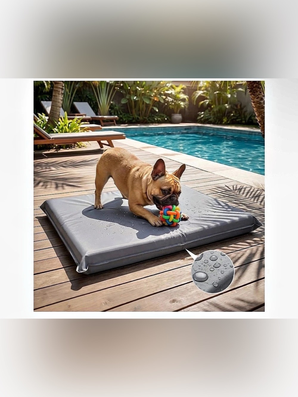 Veehoo Dog Crate Pad, Double-Sided Waterproof Crate Mat Bed 30”x22”